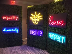 Neon displays for Anti Defamation League Gala