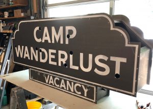 Building the Camp Wanderlust sign