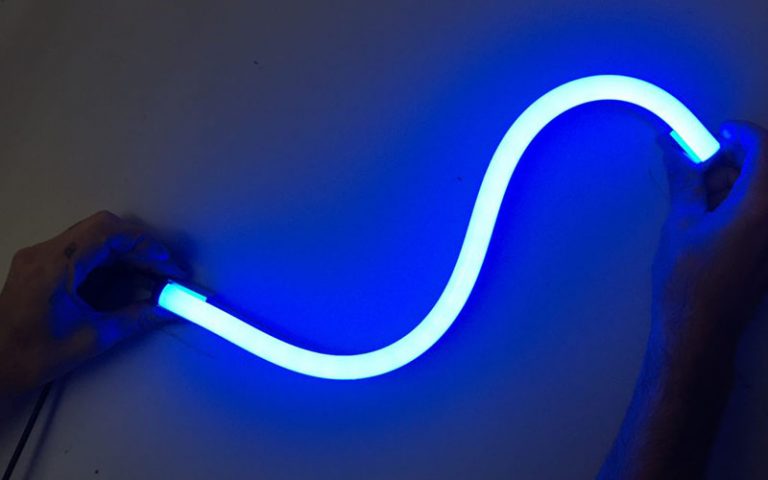 Flexible LED neon tubes are another option for outline lighting
